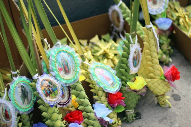 braided palm fronds for palm sunday in mexico
